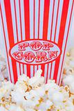 Closeup of popcorn in a holder