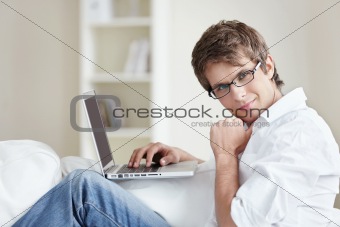 Nice man with a laptop