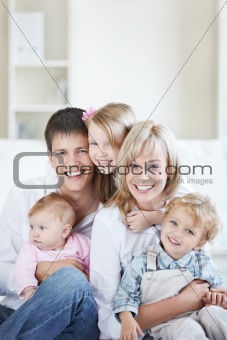 Laughing family