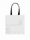Shopping bag isolated with grunge pattern for your design 
