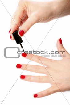 Red nail polish