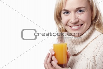 Woman with juice