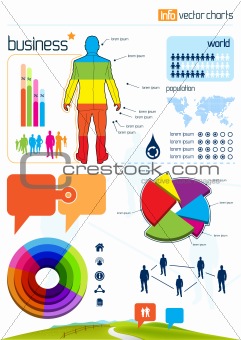 Infographic Vector Graphs and Elements