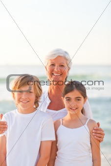 Portrait of a grandmother with their grandchildren