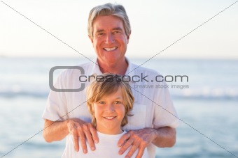 Portrait of a Grandfather with his grandson