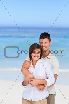 Lovely couple at the beach