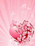 Valentines Day background. Vector illustration 