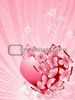 Valentines Day background. Vector illustration 