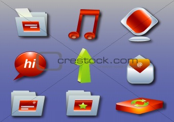 Set of communication icons