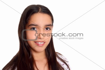 latin mexican indian ethnic student teenager smiling