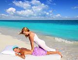 Caribbean beach massage shiatsu waist therapy