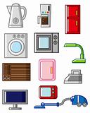 cartoon home appliances icon
