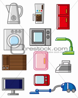 cartoon home appliances icon