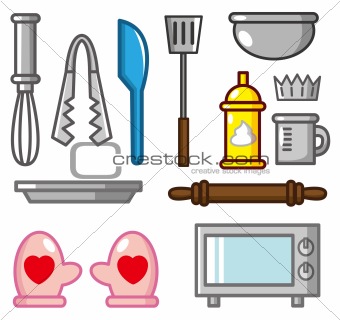 cartoon baking tool icon