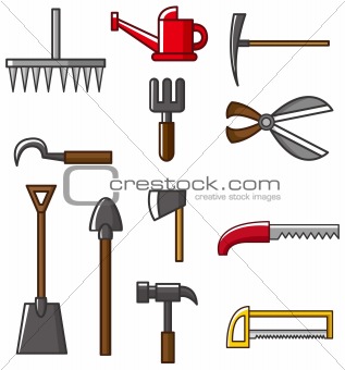 Hand tool silhouette collection vectors