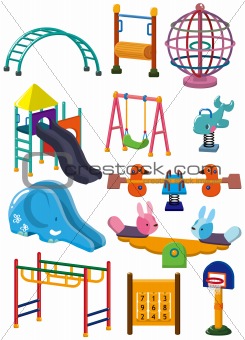 cartoon park playground icon