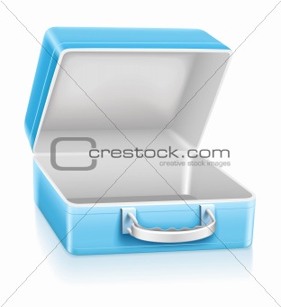 empty blue lunch box