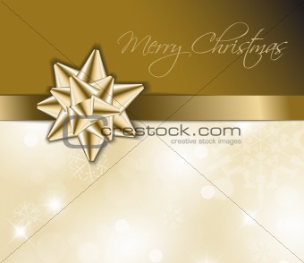 Golden  Christmas abstract background - card