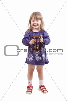 Young girl with hourglass