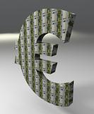 Euro 3D Textured with 100 euro banknote