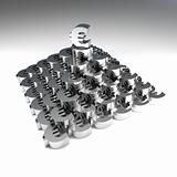 Silver 3D Pyramid of Euro