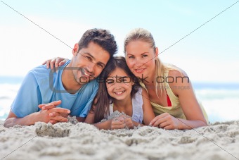 Little girl with her parents