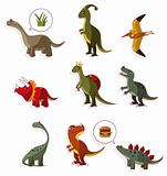 cartoon dinosaur icon