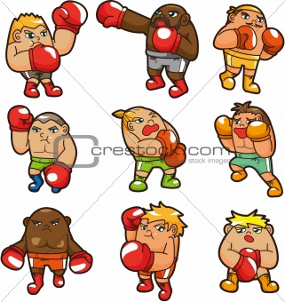 cartoon boxer icon