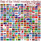flags of the world against white
