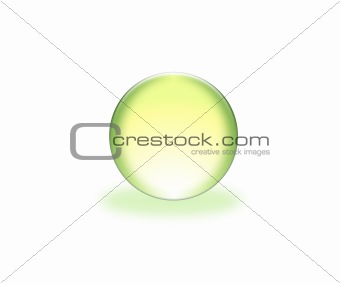 3d green sphere