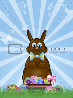 Happy Easter Day Chocolate Bunny Rabbit