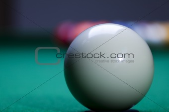 Close up shot of pool ball