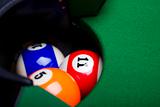 Billiard ball close up