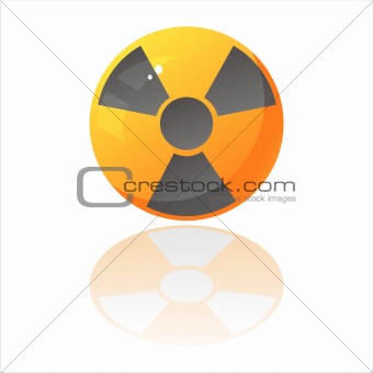 nuclear sign isolated on white