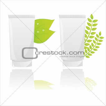 natural creams with leaves