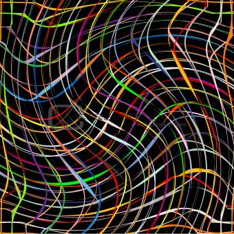 fresh colored twirl stripes on black background