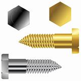gold and silver screws