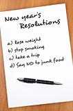 New year resolutions