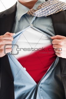 Poland flag on shirt