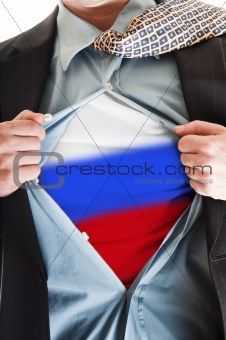 Russia flag on shirt