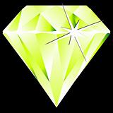 green diamond against black