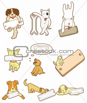 cartoon dog board icon