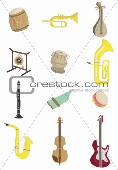 cartoon musical instrument icon