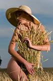 woman in a wheat field