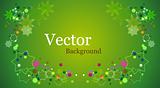 Grunge Floral Vector Background