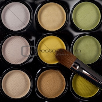 image eyeshadow set with cosmetic brush