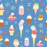 pattern of bright ice cream