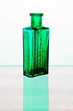 Vintage green medicine bottle