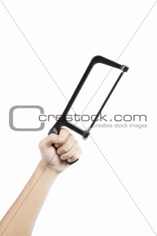 Holding a saw