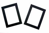 two wooden black frames